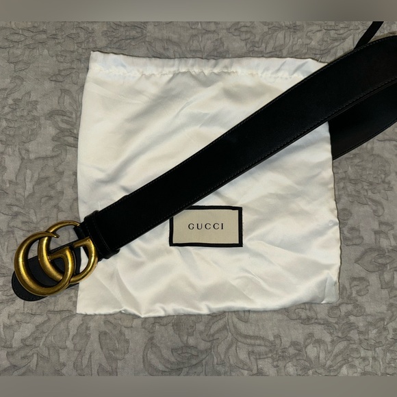 2015 RE-EDITION WIDE LEATHER BELT | Size  70 | Bag included | Great Condition | - Picture 1 of 12